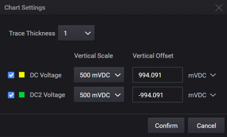 Graph Settings Example Chart Settings