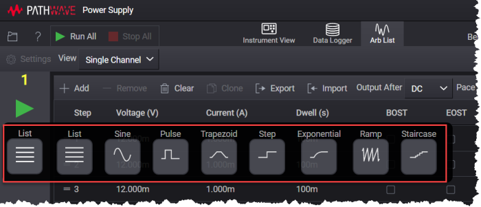 Using the Built-in Arb Waveforms