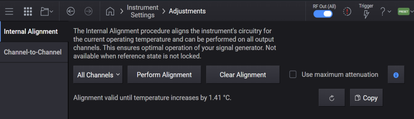 Receiver Alignment Setup Adjustments