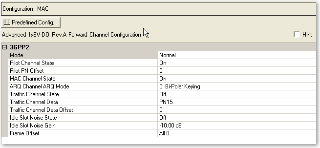 Advanced 1xEV-DO Rev.A Forward Channel Setup