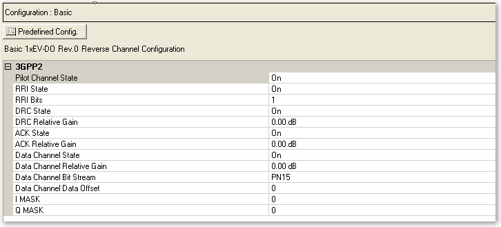 Basic 1xEV-DO Rev.0 Reverse Channel Setup