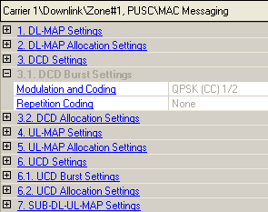 DCD Burst Settings